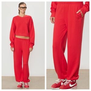 Eterne Boyfriend Pocket Sweatpants Poppy Red